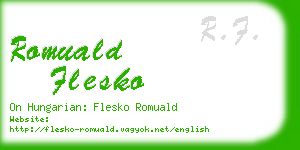 romuald flesko business card